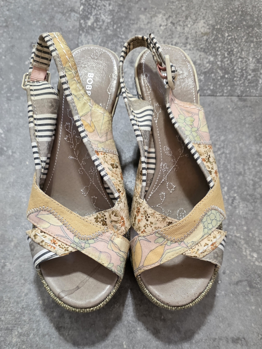 Women's Multi-Colour Floral Patchwork Slingback Sandal